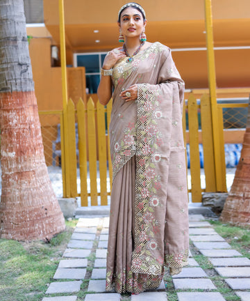 Beautiful Designer Apeksha Pure Marks Silk Cut Work Saree