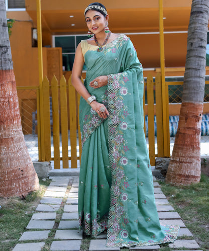 Beautiful Designer Apeksha Pure Marks Silk Cut Work Saree