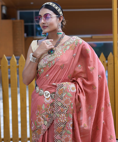 Beautiful Designer Apeksha Pure Marks Silk Cut Work Saree