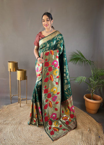 Beautiful Designer Geeta Pure Soft Paithani Silk Saree