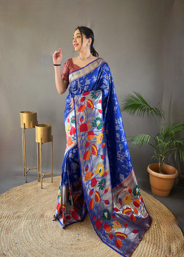 Beautiful Designer Geeta Pure Soft Paithani Silk Saree