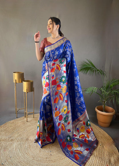 Beautiful Designer Geeta Pure Soft Paithani Silk Saree