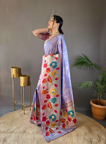 Beautiful Designer Geeta Pure Soft Paithani Silk Saree
