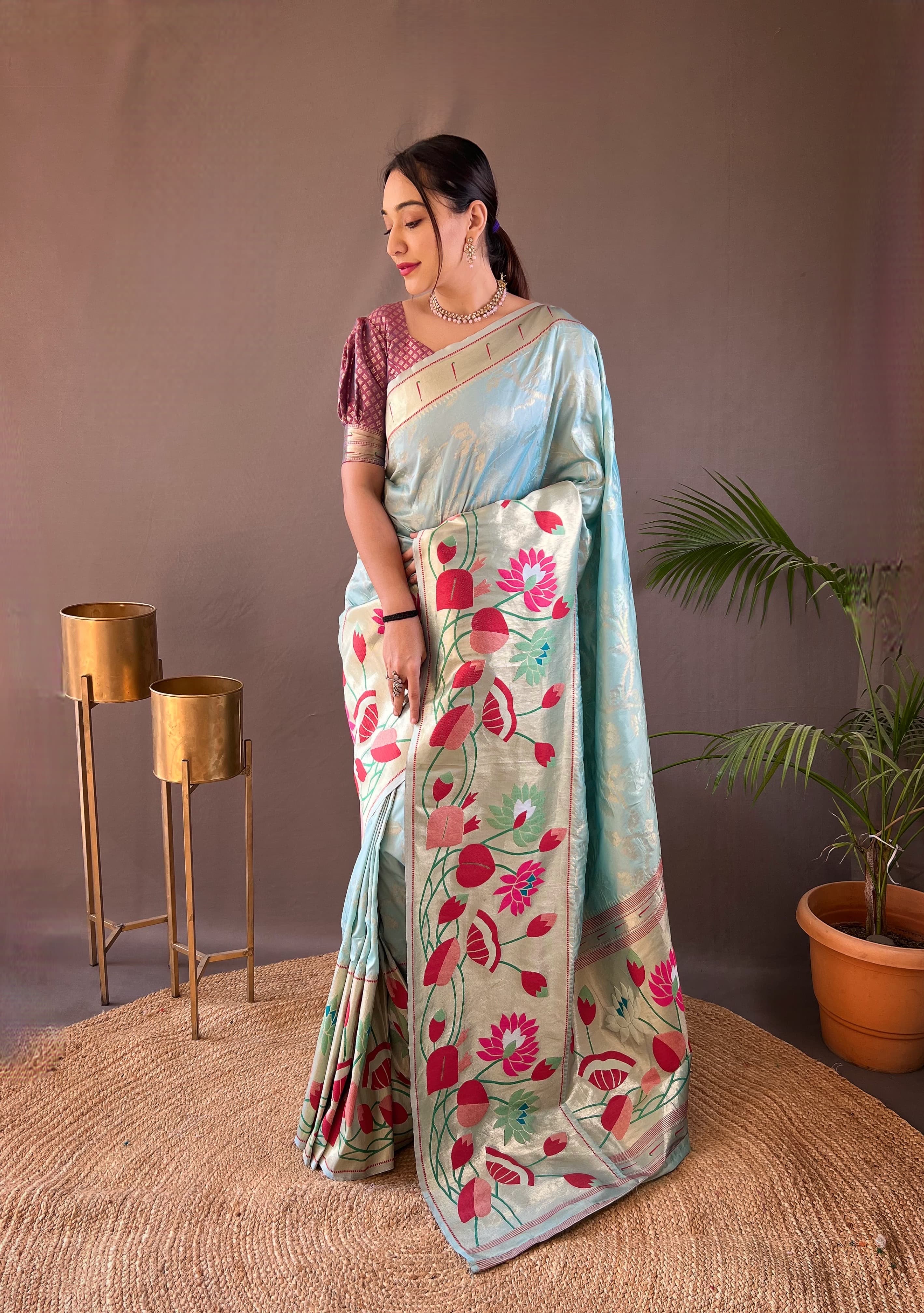 Beautiful Designer Geeta Pure Soft Paithani Silk Saree