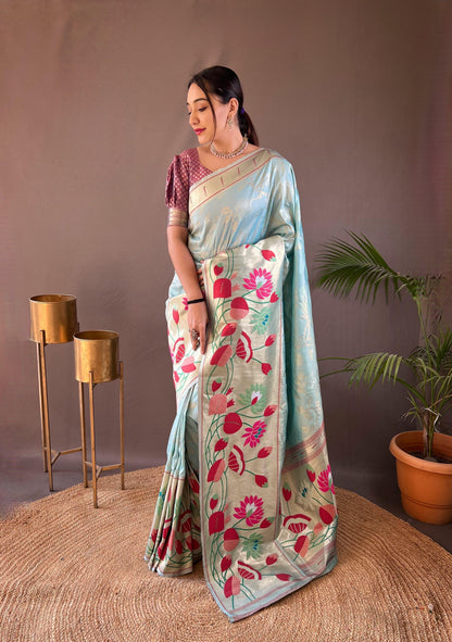 Beautiful Designer Geeta Pure Soft Paithani Silk Saree