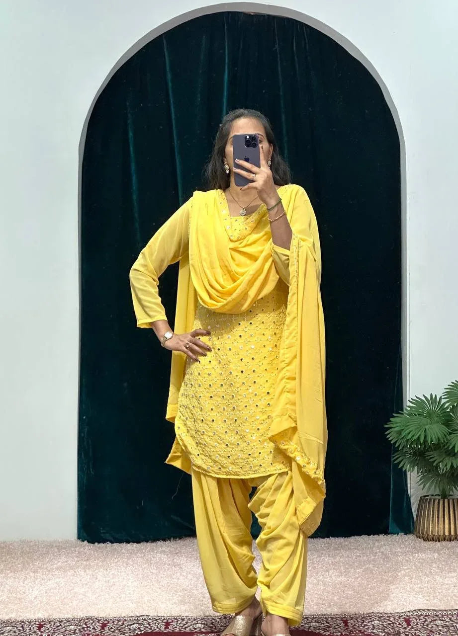 Beautiful Designer Summer Special Georgette Patiyalaa Suit