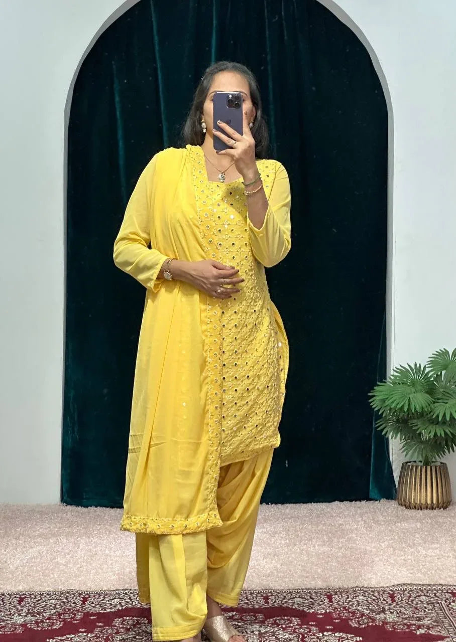 Beautiful Designer Summer Special Georgette Patiyalaa Suit
