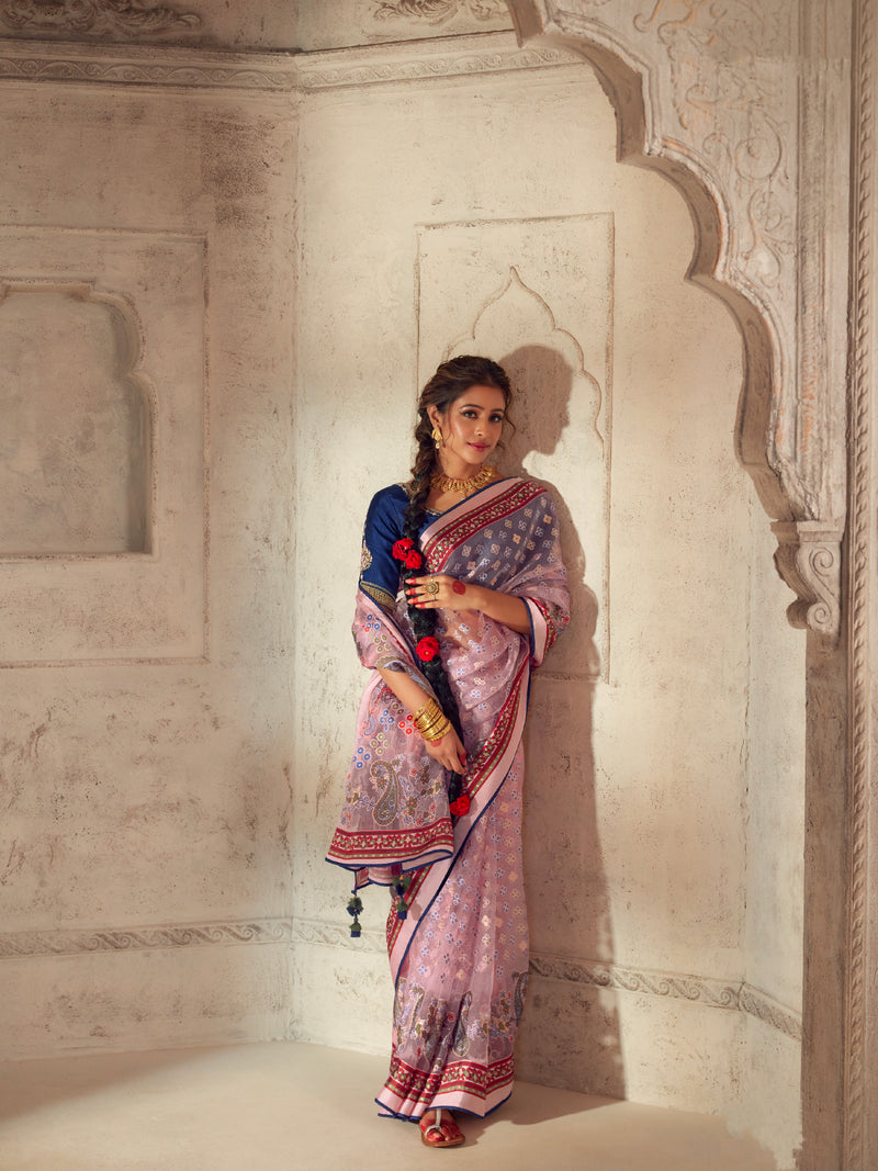 Beautiful Designer Wedding Wear Latest Soft Brasso Organza Saree