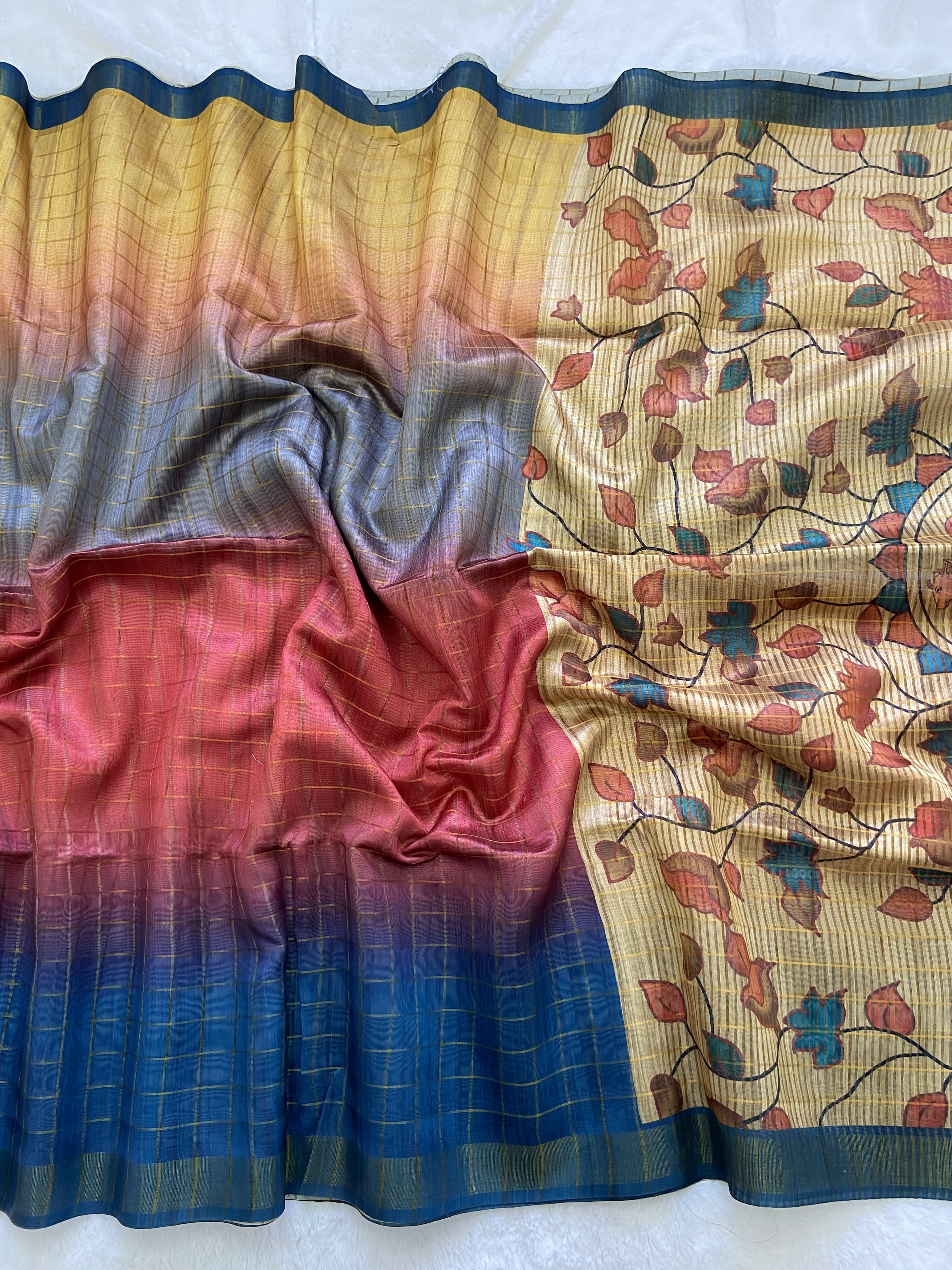 Beautiful Designer Summer Special Soft Tussar Silk Saree