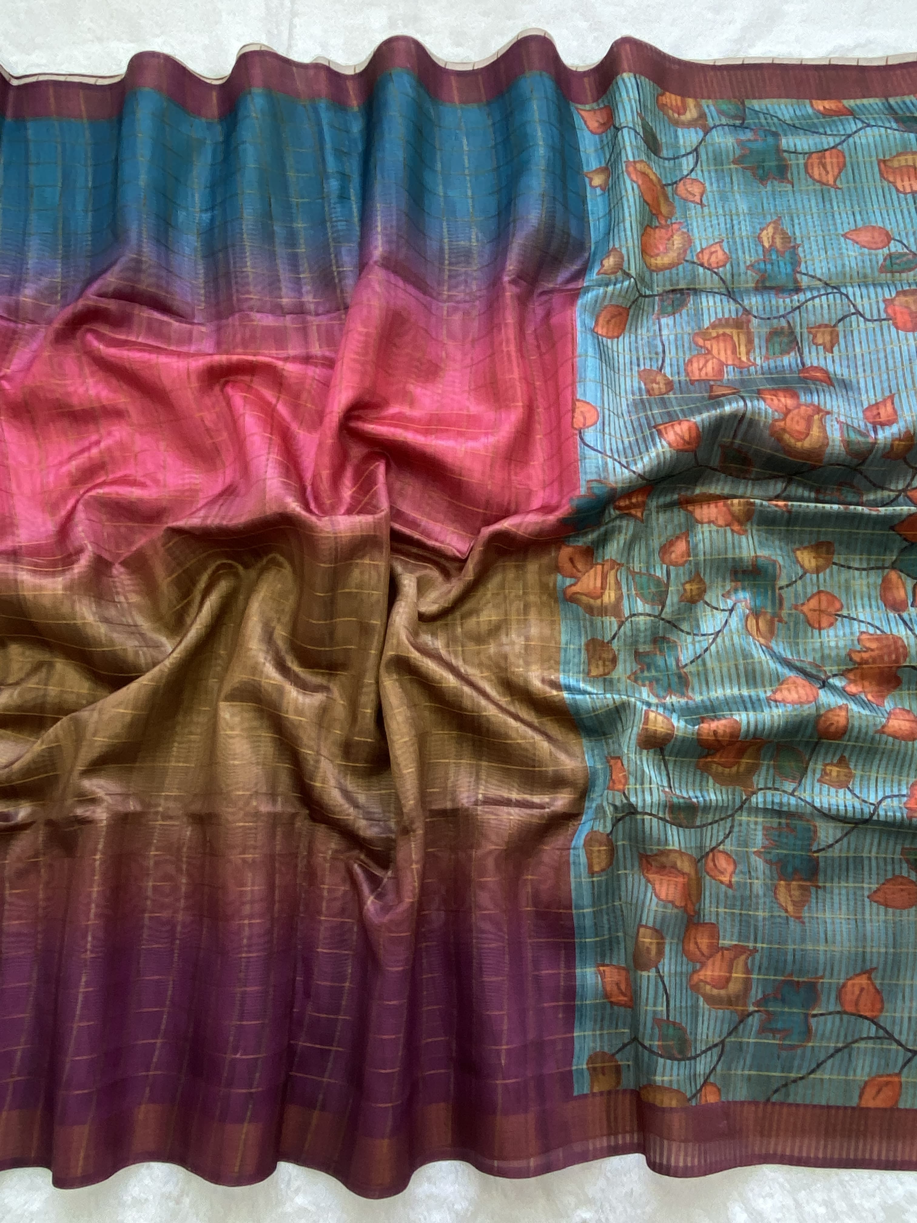 Beautiful Designer Summer Special Soft Tussar Silk Saree