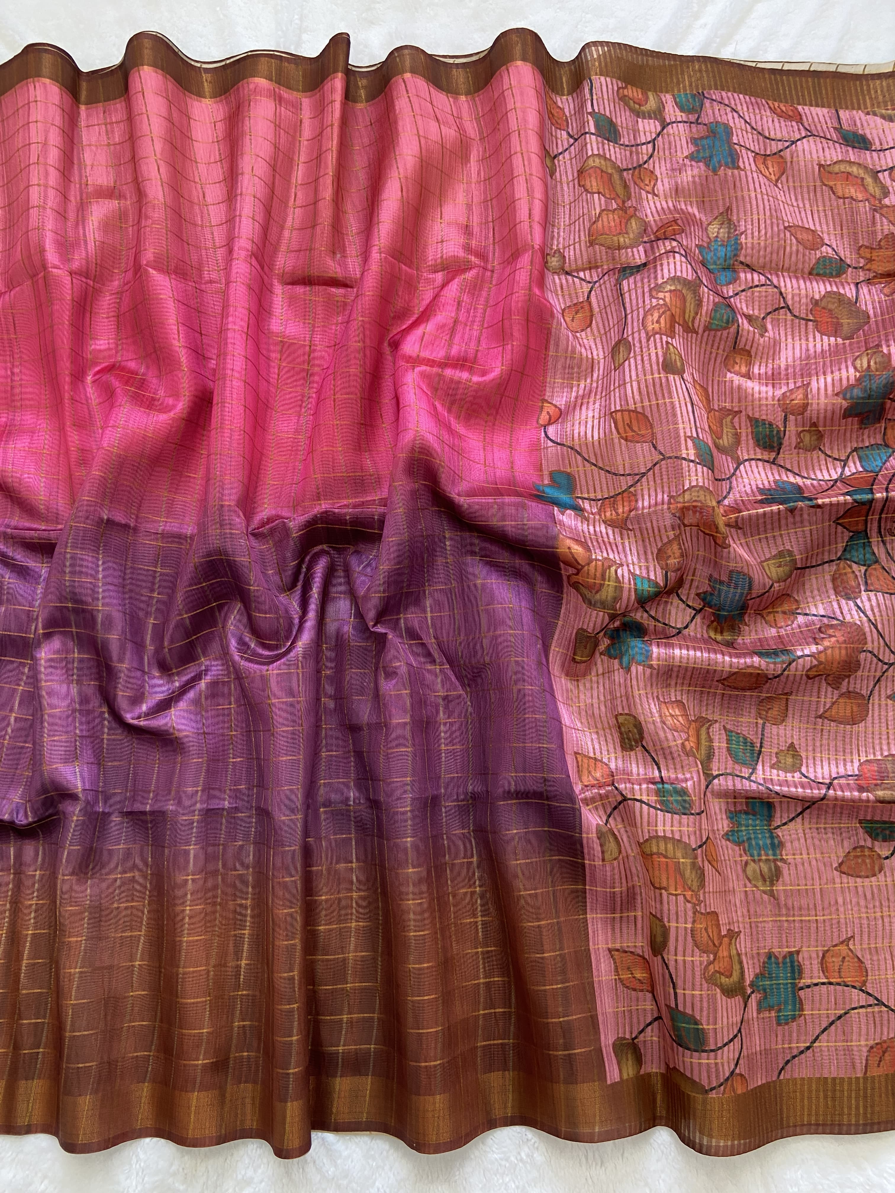 Beautiful Designer Summer Special Soft Tussar Silk Saree