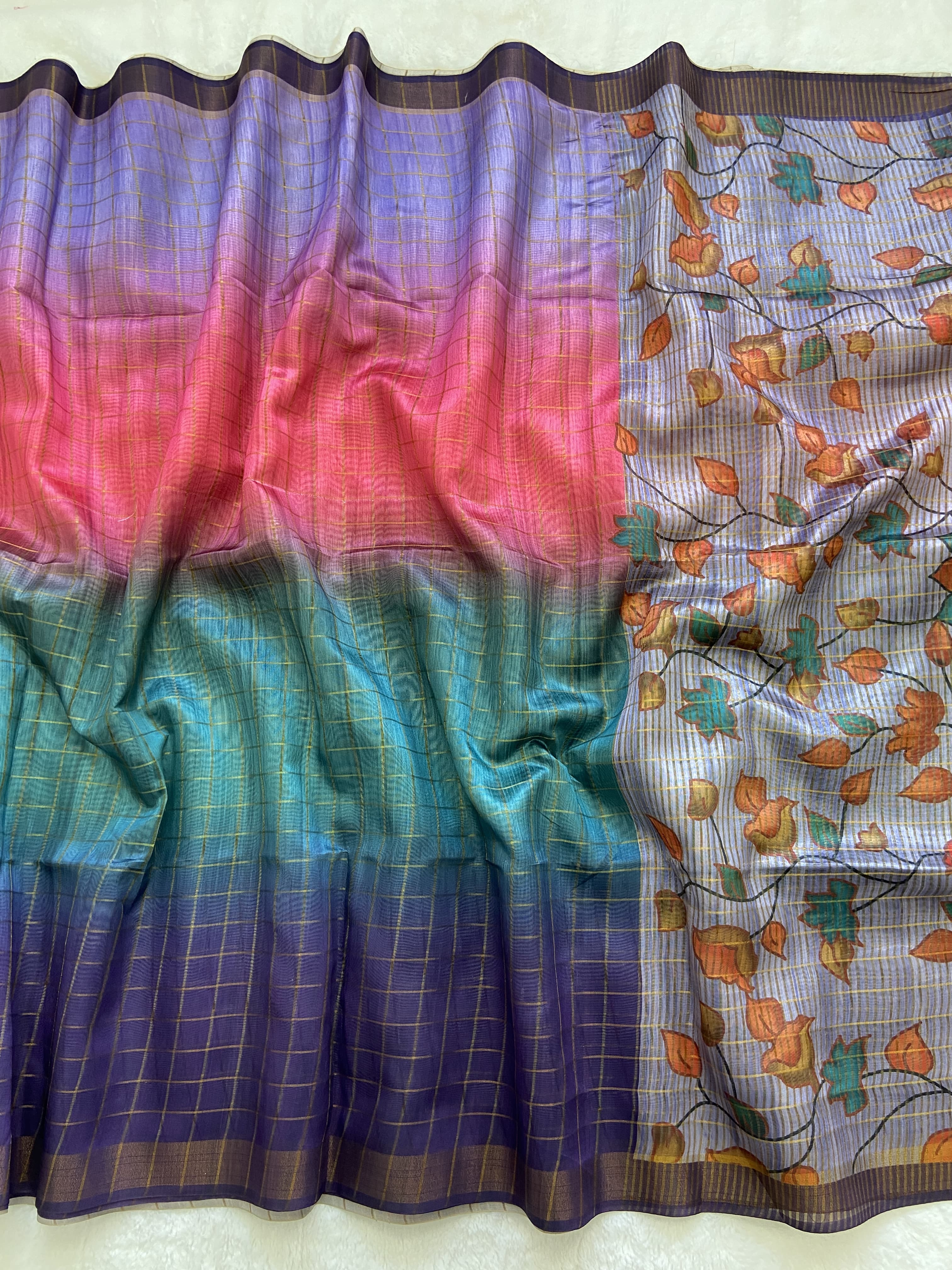 Beautiful Designer Summer Special Soft Tussar Silk Saree