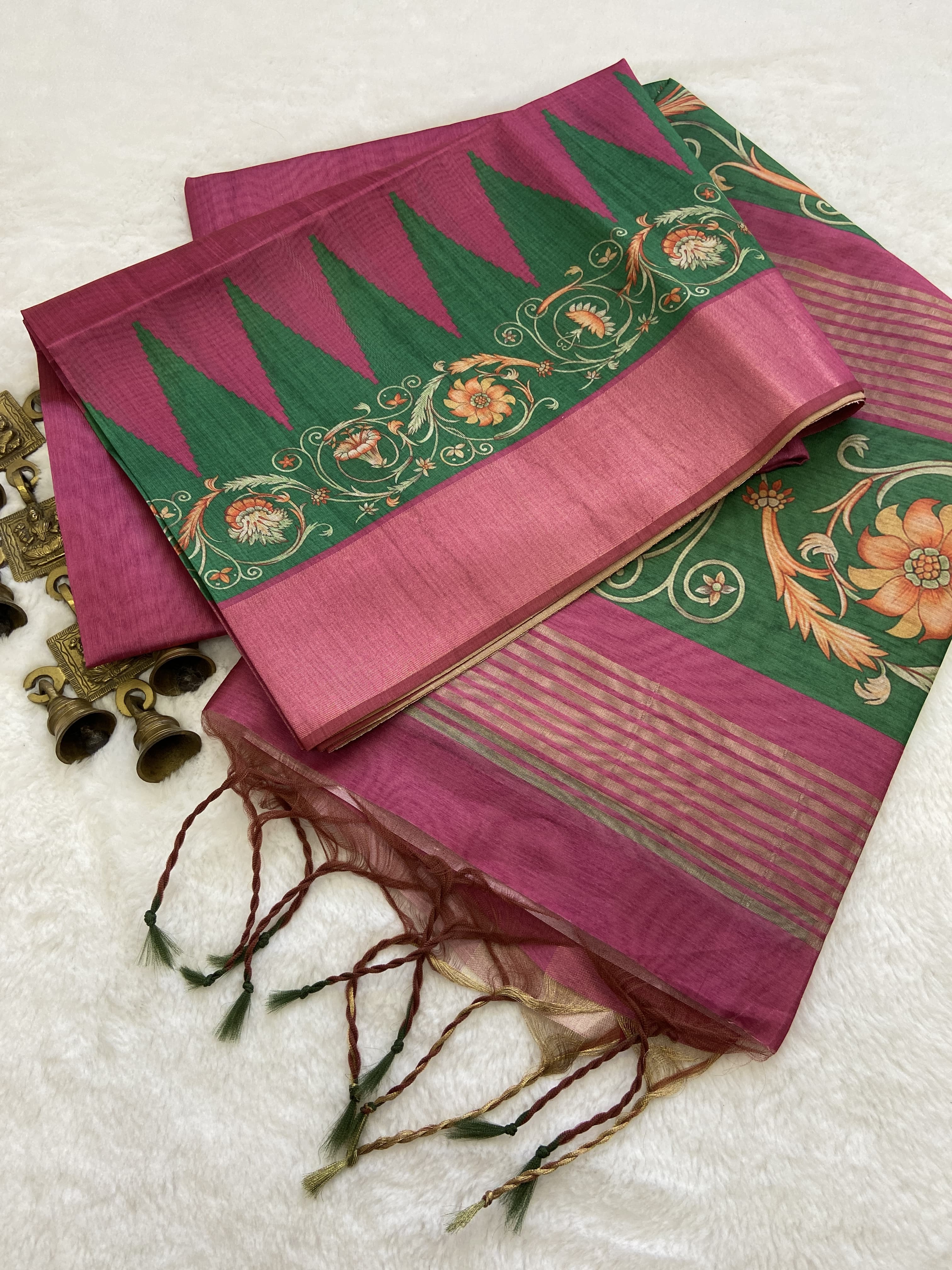 Beautiful Designer Summer Special Soft Tussar Silk Saree