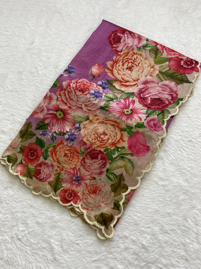 Beautiful Designer Summer Special Tussar Silk Saree