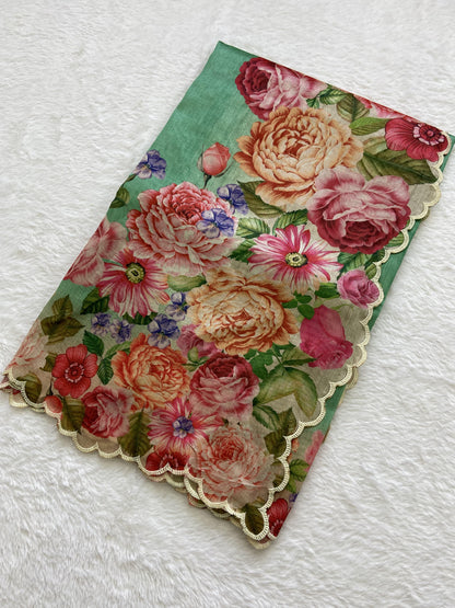 Beautiful Designer Summer Special Tussar Silk Saree