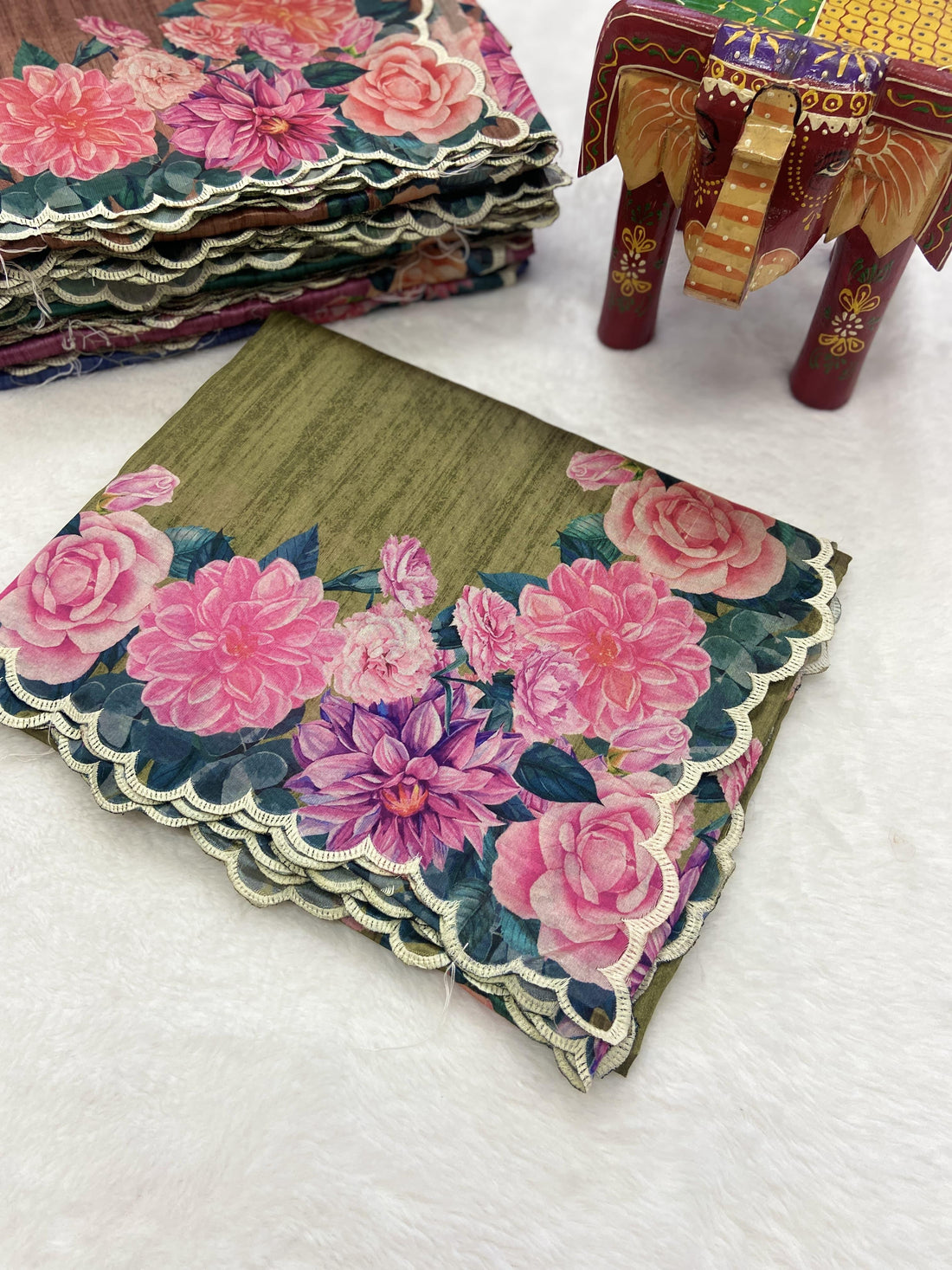 Beautiful Designer Summer Special Tussar Silk Saree