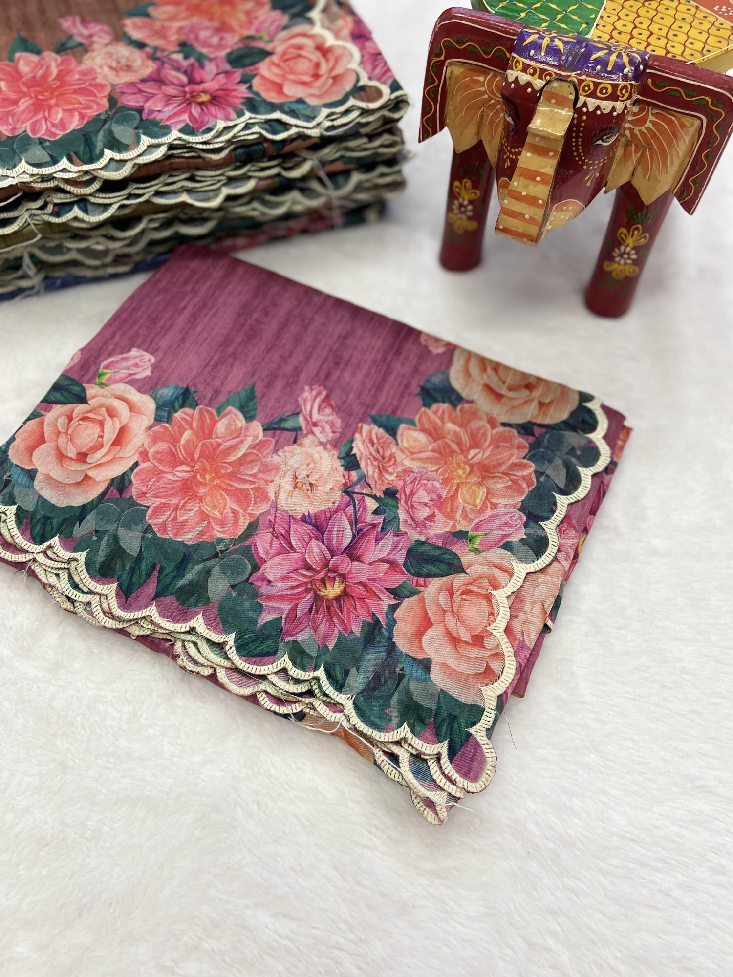 Beautiful Designer Summer Special Tussar Silk Saree