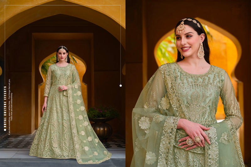 Beautiful Designer Occasion Wear Pure Butterfly Net Anarkali Suit