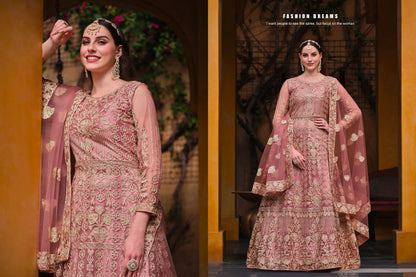 Beautiful Designer Occasion Wear Pure Butterfly Net Anarkali Suit