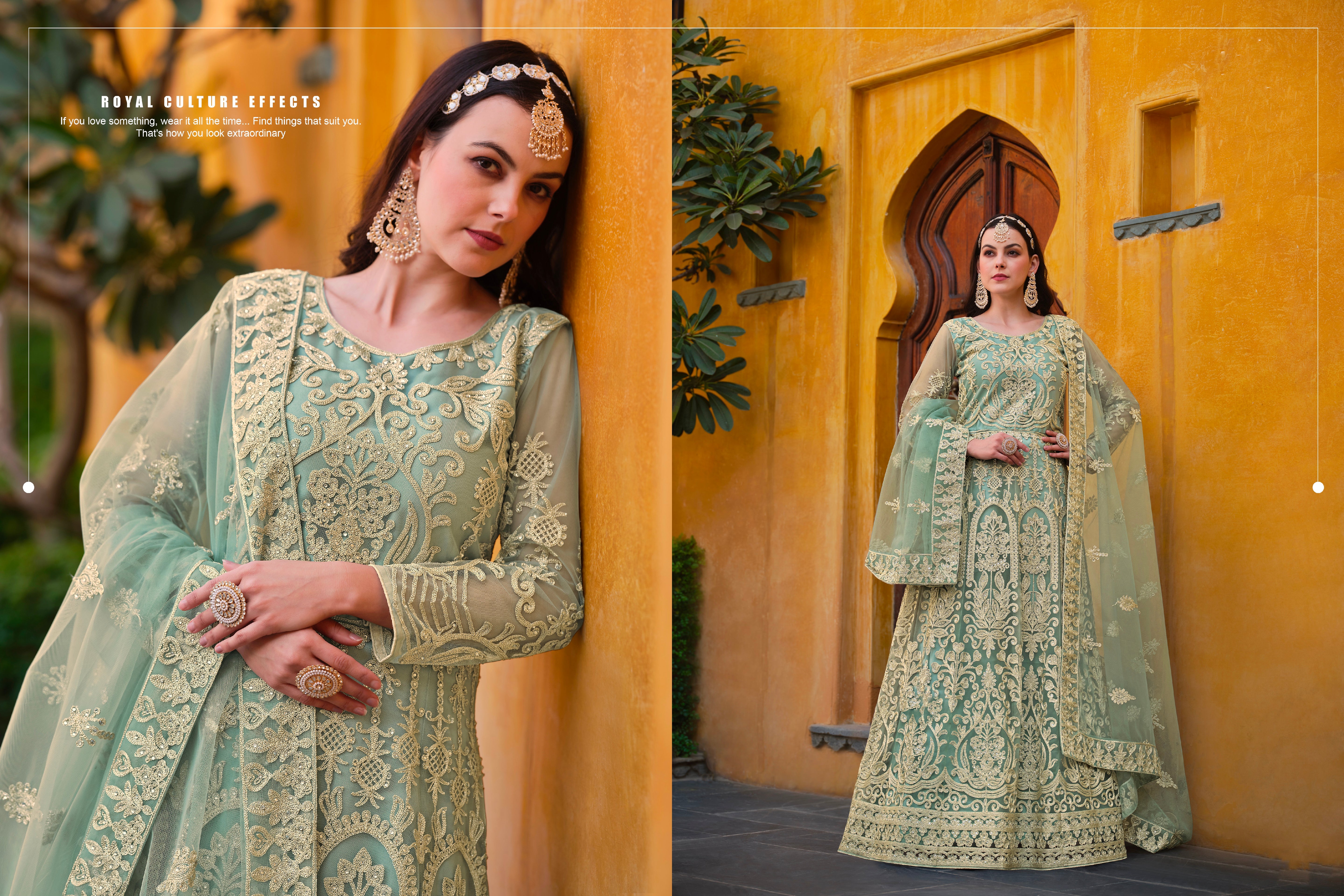 Beautiful Designer Occasion Wear Pure Butterfly Net Anarkali Suit