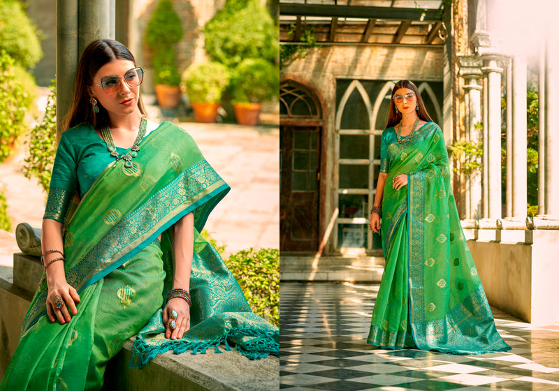 Beautiful Designer Occasion Wear Tissue Silk Saree
