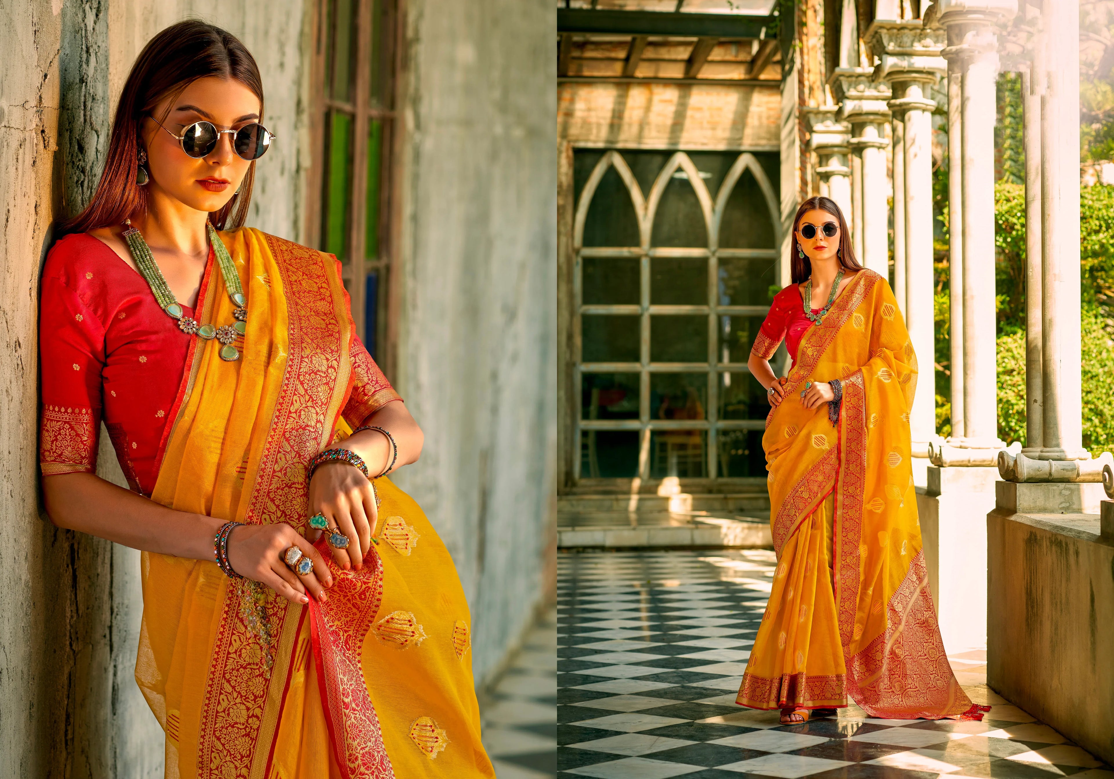 Beautiful Designer Occasion Wear Tissue Silk Saree