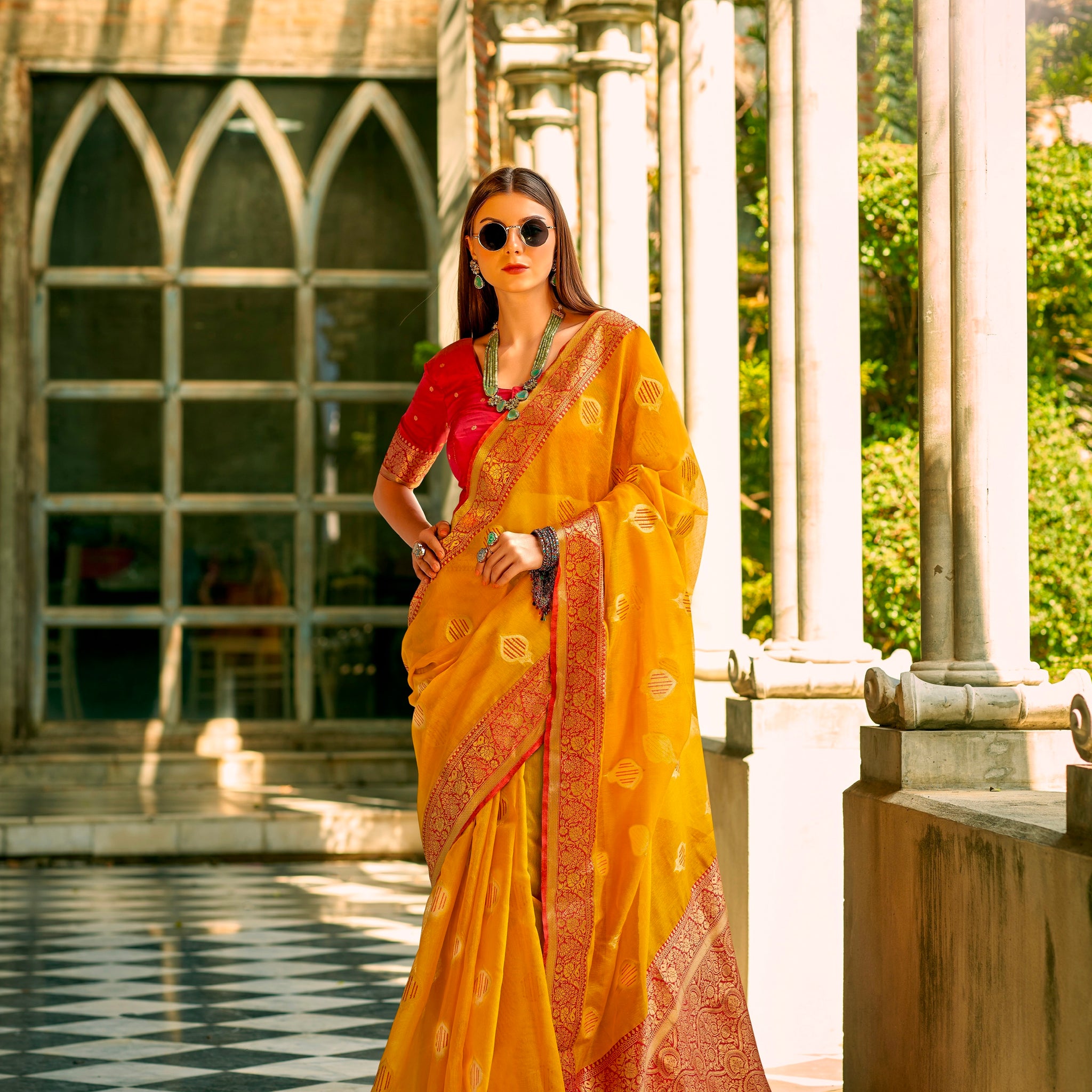 Beautiful Designer Occasion Wear Tissue Silk Saree