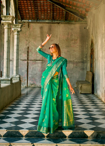 Beautiful Designer Occasion Wear Tissue Silk Saree