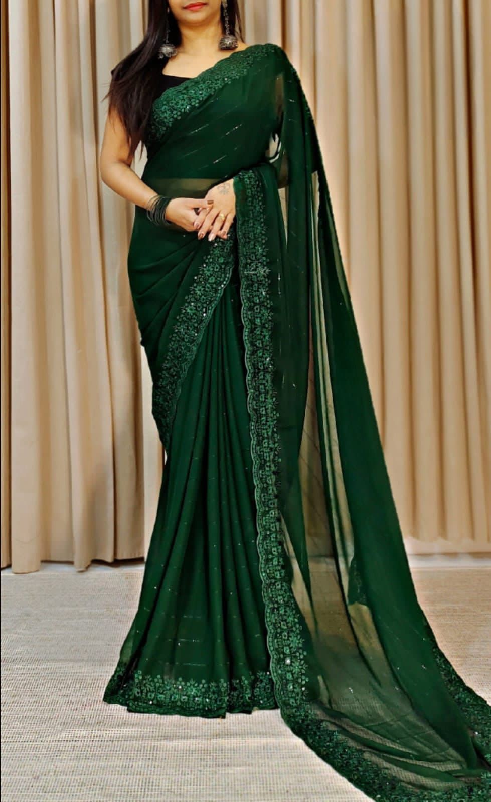 Georgette Sequence Saree