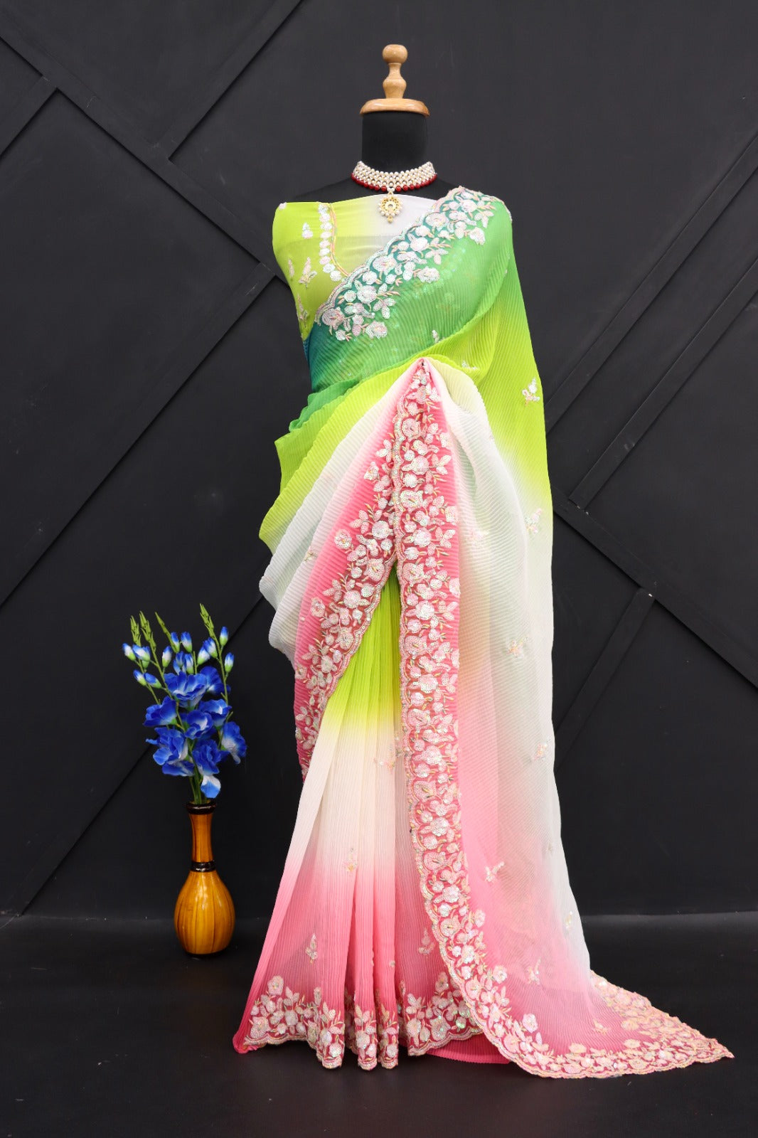 Beautiful Designer Soft Georgette with Sequence Saree