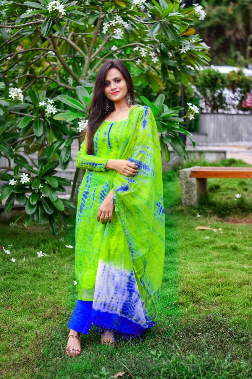 Beautiful Designer Summer Special Heavy Kota Checks Digital Print Salwar Suit