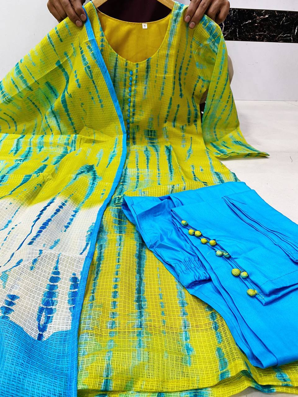 Beautiful Designer Summer Special Heavy Kota Checks Digital Print Salwar Suit