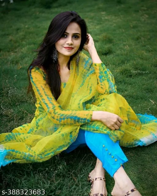 Beautiful Designer Summer Special Heavy Kota Checks Digital Print Salwar Suit