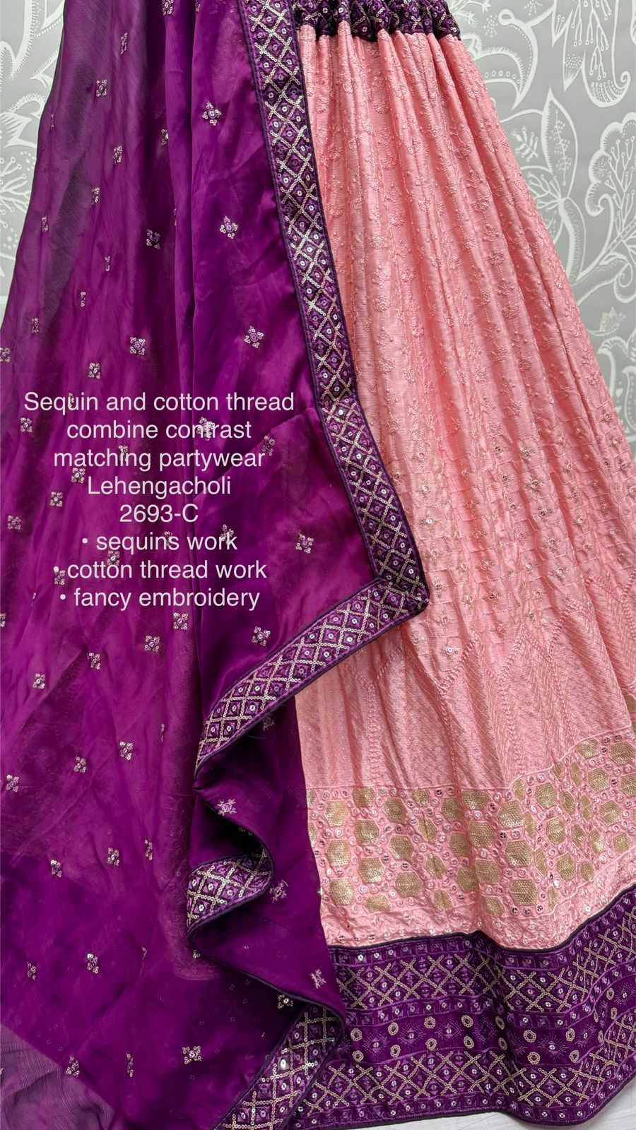 Beautiful Designer Bridal Pure Georgette With Sequence Lehenga Choli