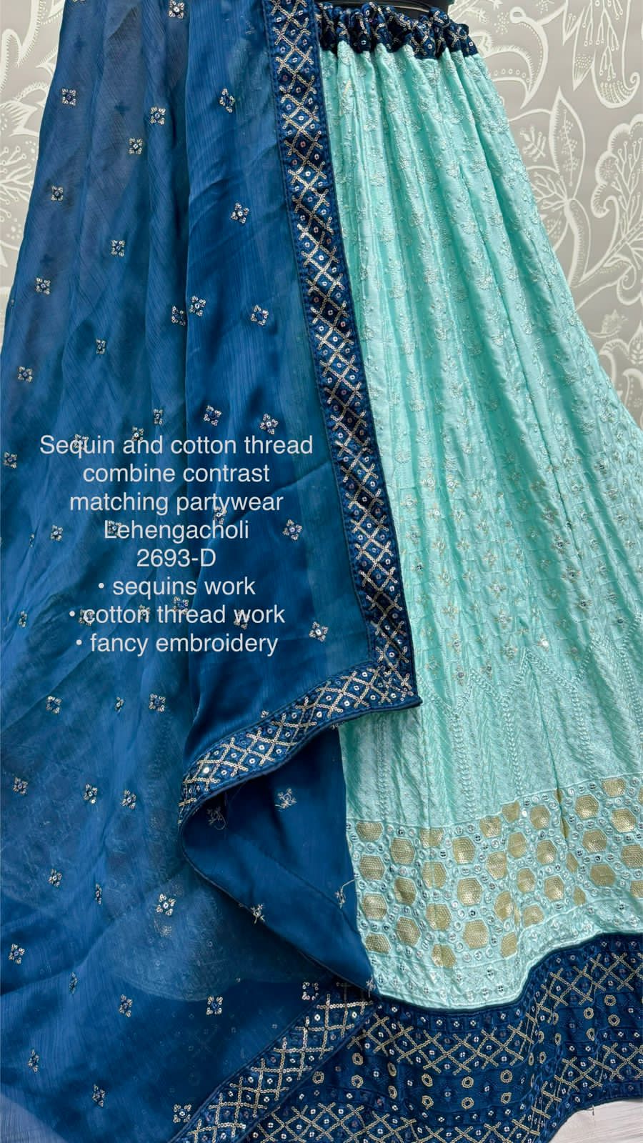 Beautiful Designer Bridal Pure Georgette With Sequence Lehenga Choli