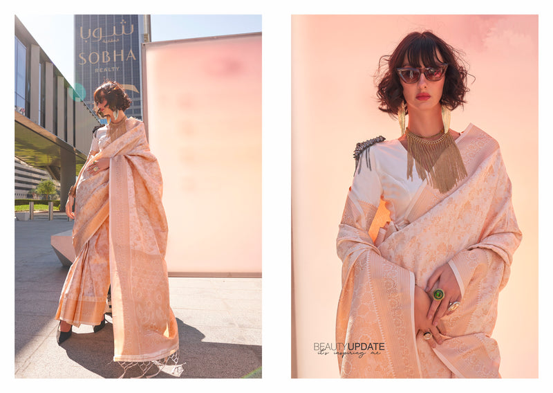 Beautiful Designer Traditional Wear Handloom Weaving Saree