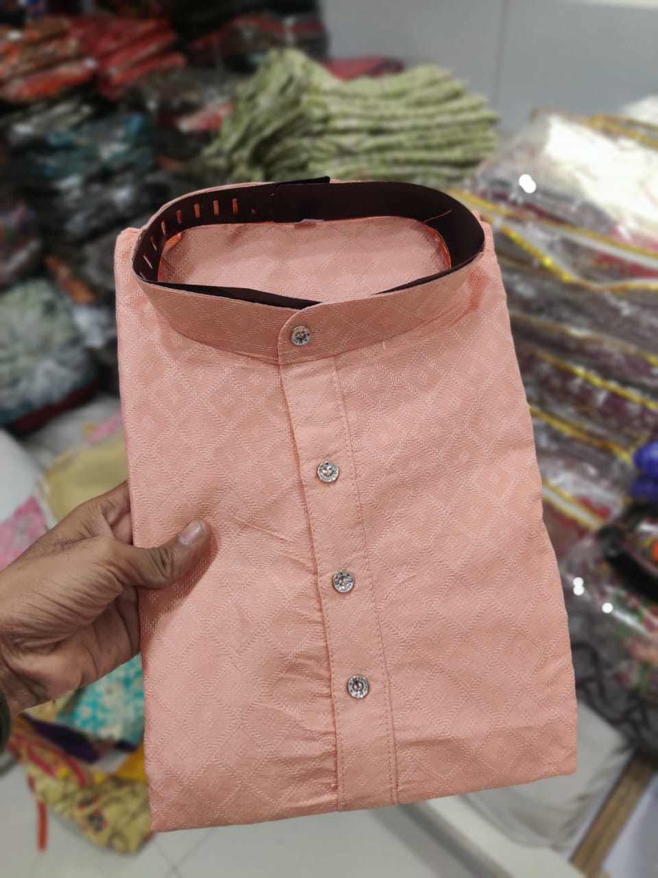 Festival Designer Men's Pure Jequard Silk Kurta Pajama