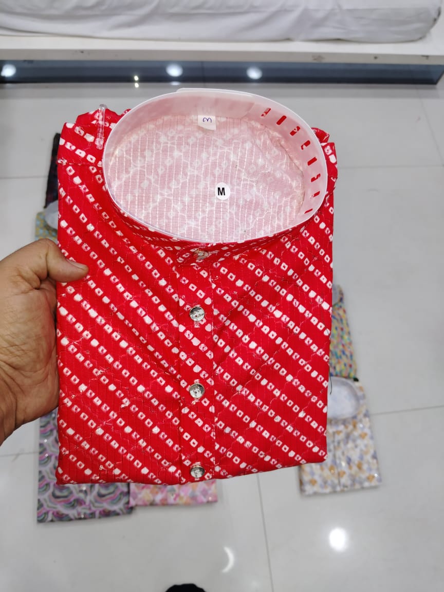 Festival Designer Men's Pure Slub Cotton with Sequence Wark Digital Print Kurta Pajama