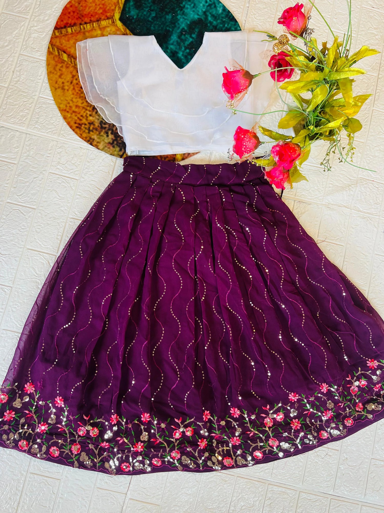 Beautiful Designer Georgette with Sequence Kid&