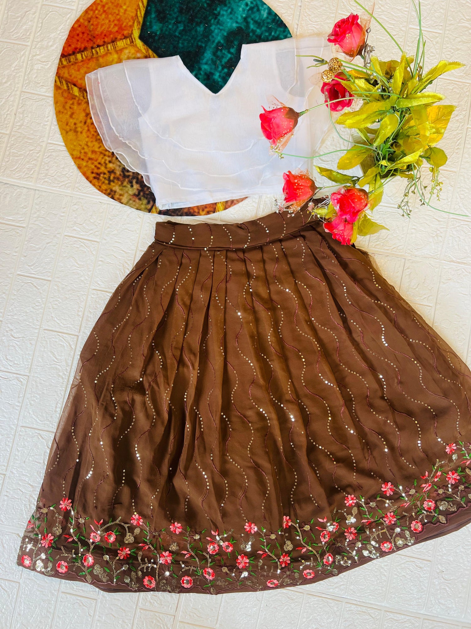 Beautiful Designer Georgette with Sequence Kid&