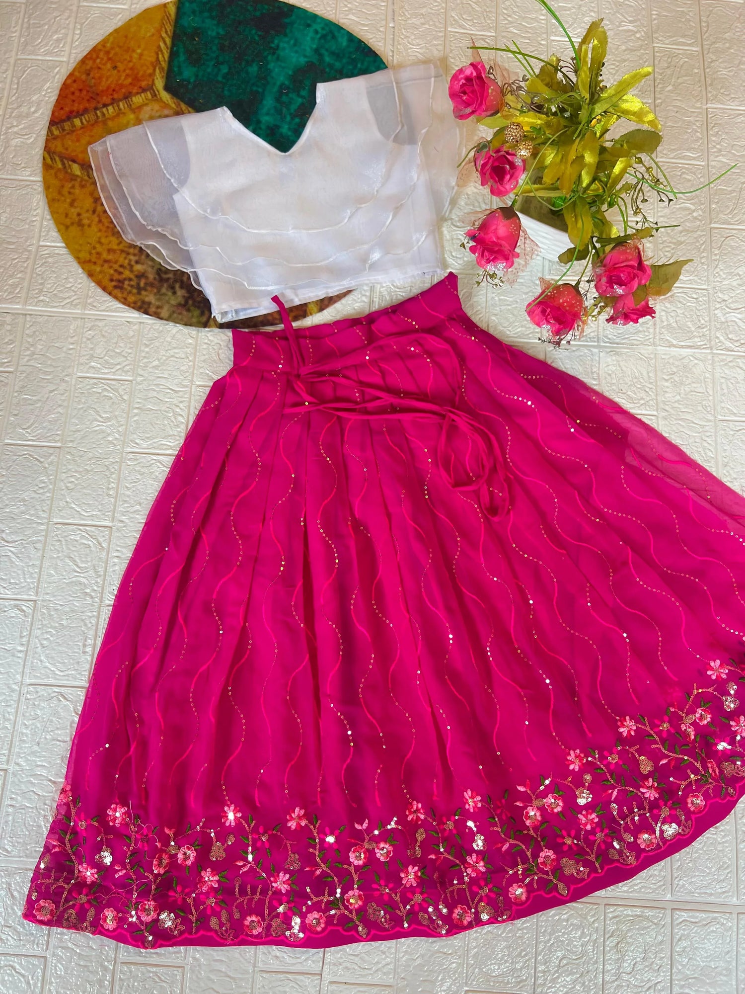 Beautiful Designer Georgette with Sequence Kid&