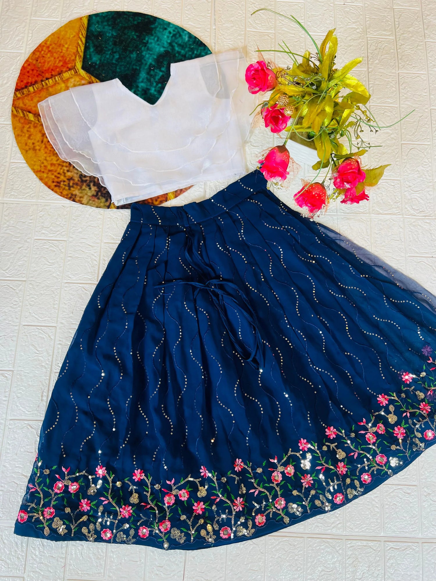 Beautiful Designer Georgette with Sequence Kid&