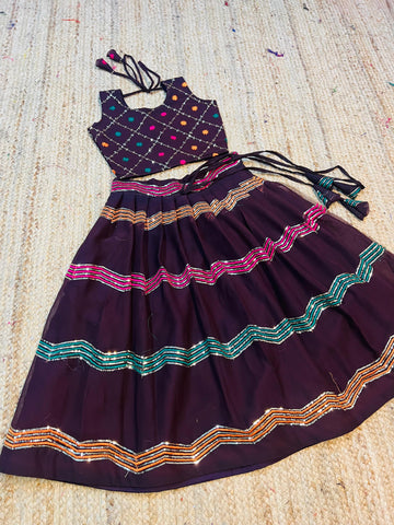 Beautiful Designer Soft Georgette Kid's Crop Top Dress