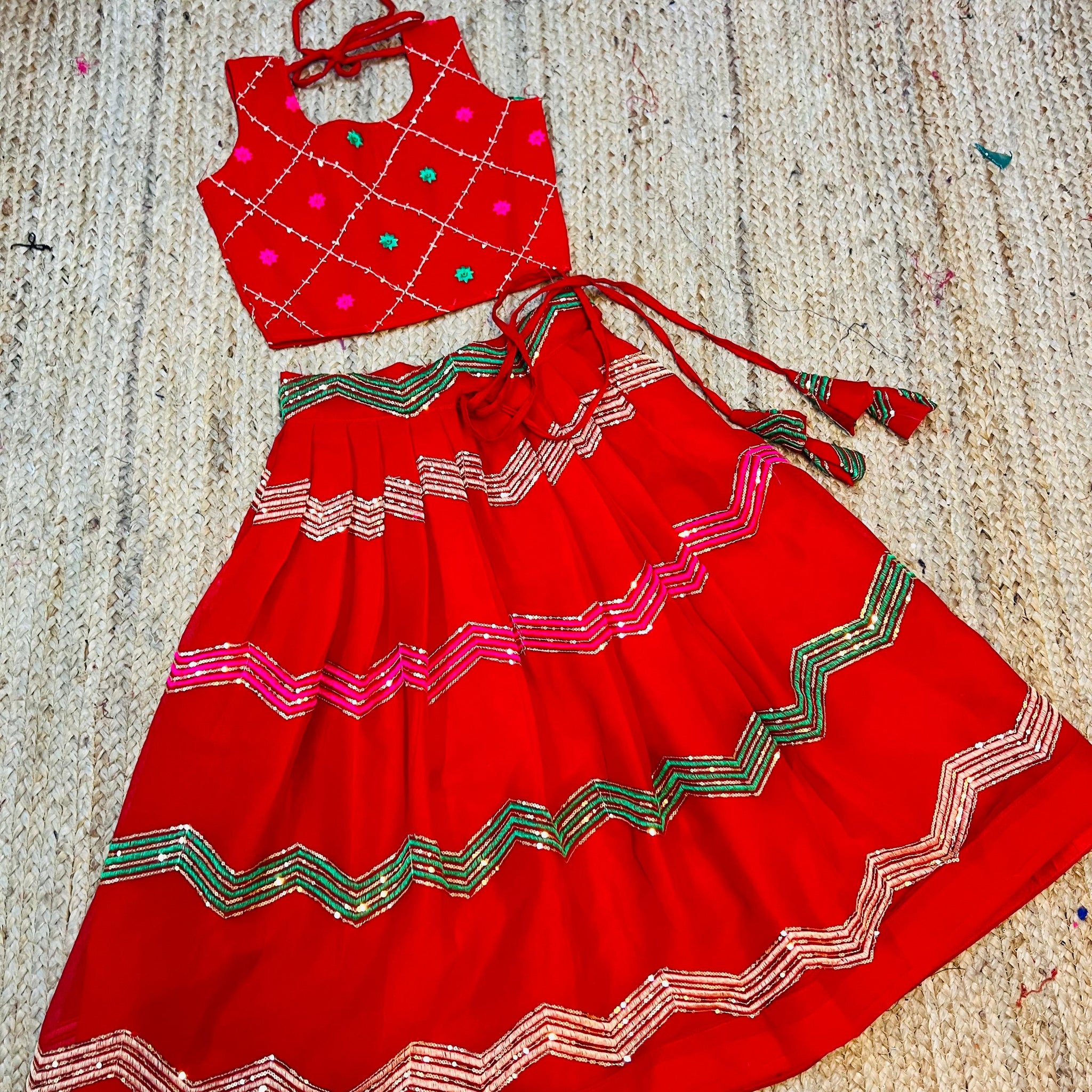 Beautiful Designer Soft Georgette Kid's Crop Top Dress