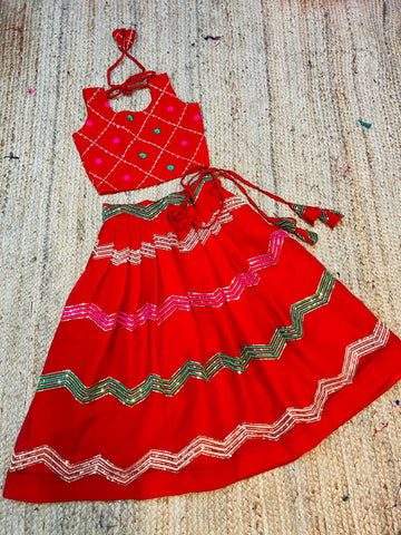 Beautiful Designer Soft Georgette Kid's Crop Top Dress