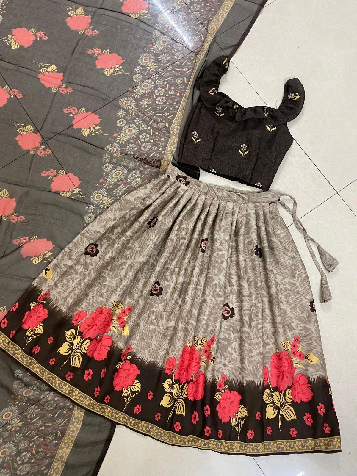 Beautiful Designer Soft Crap Silk Kid&