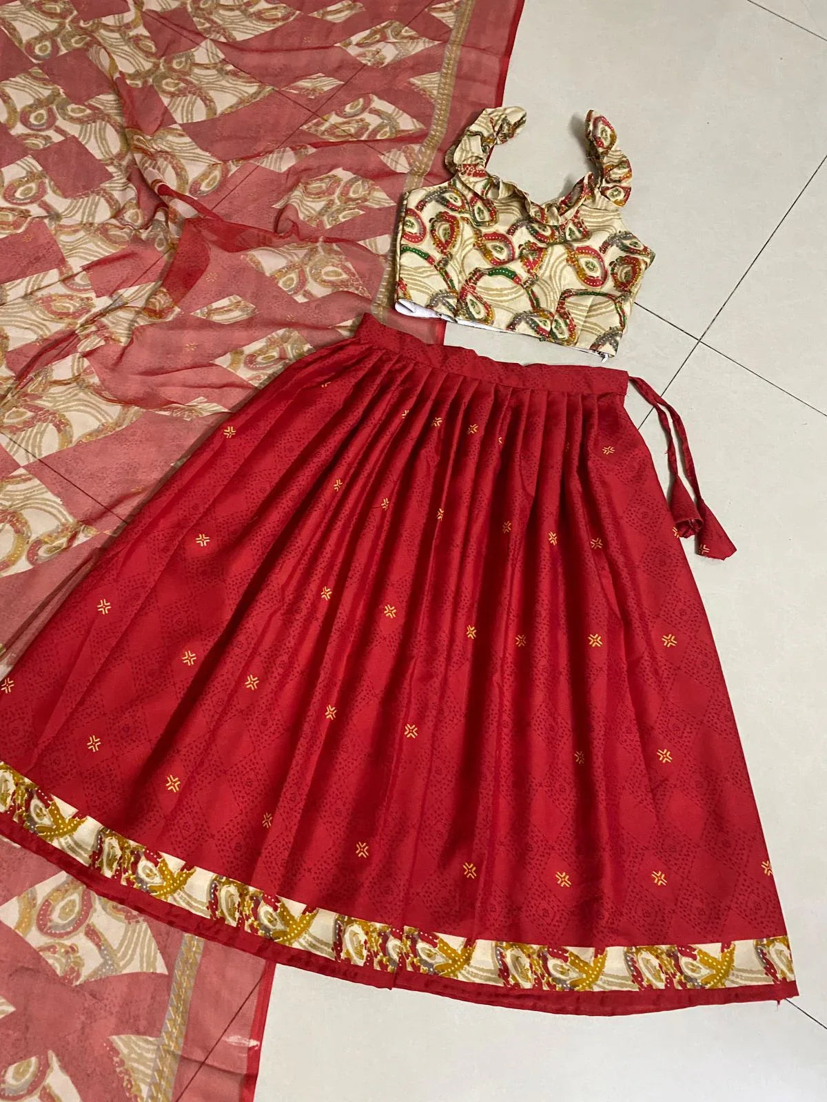 Beautiful Designer Soft Crap Silk Kid&