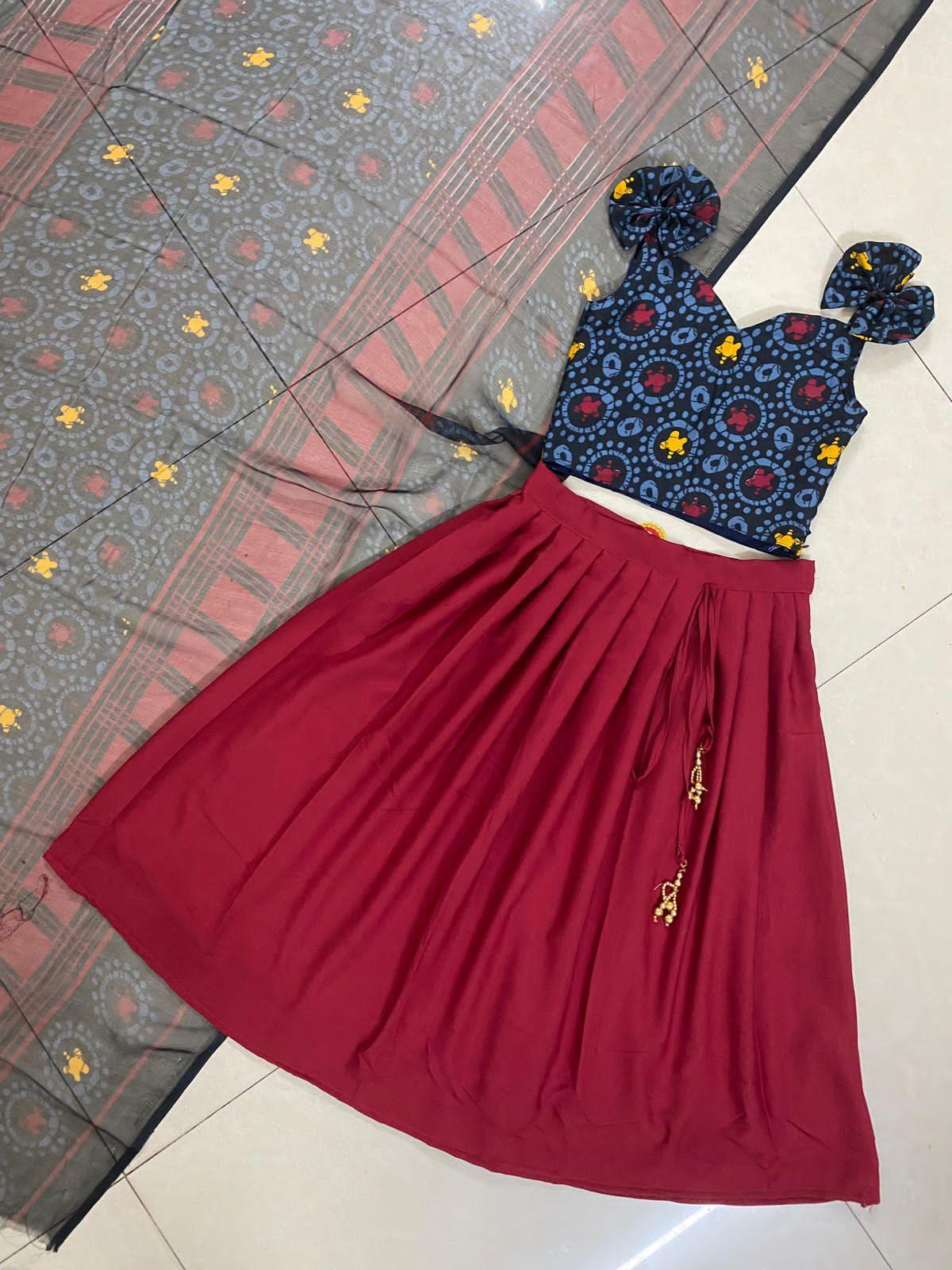 Beautiful Designer Soft Crap Silk Kid&