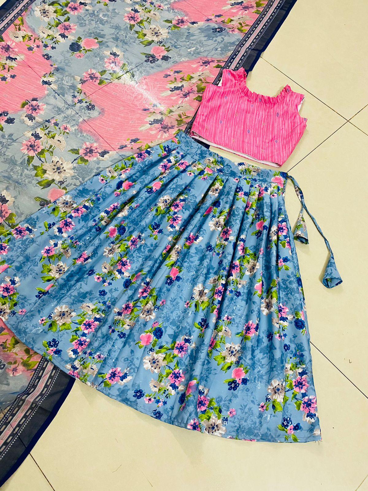 Beautiful Designer Soft Crap Silk Kid&