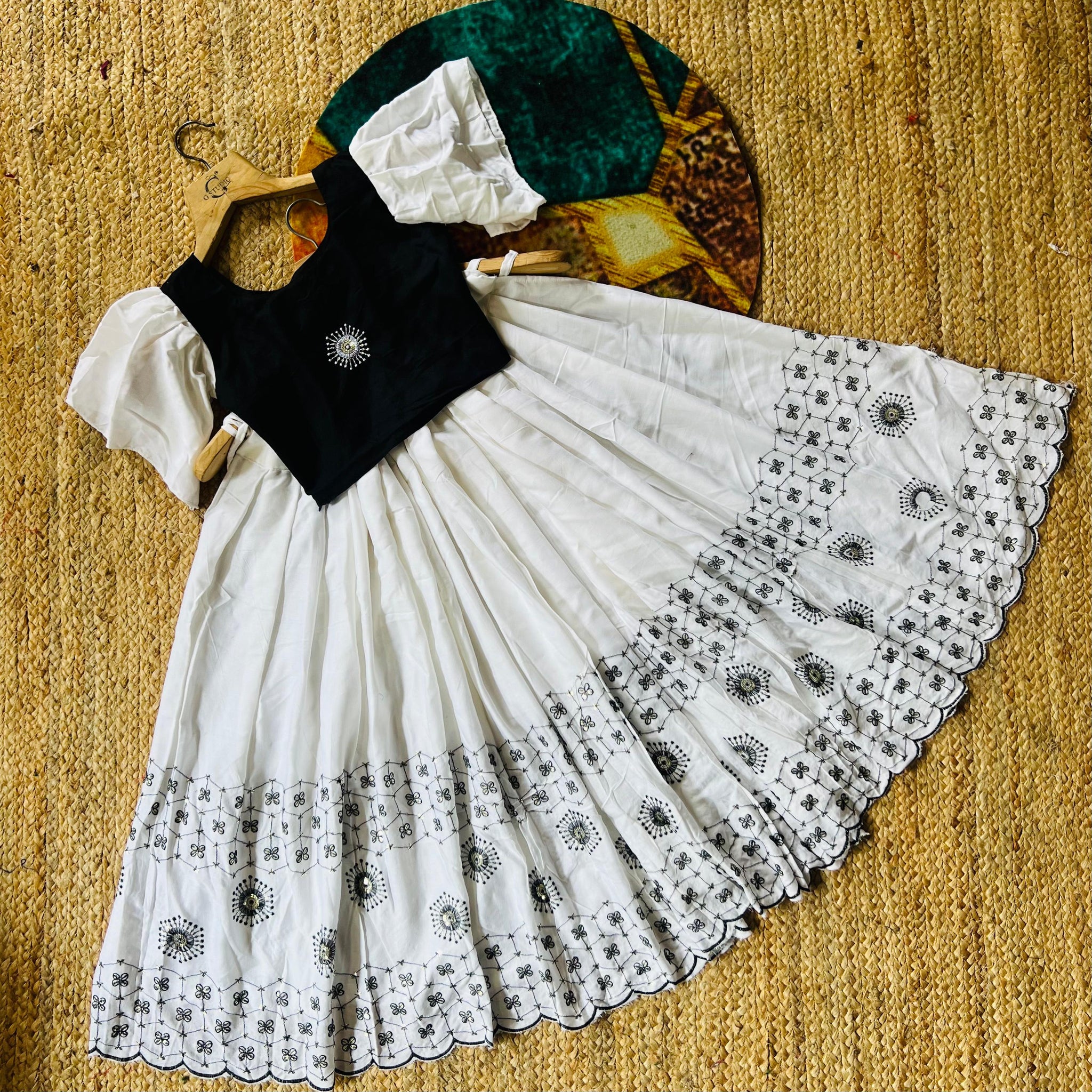 Beautiful Designer Soft Georgette Kid's Top with Lehenga Dress